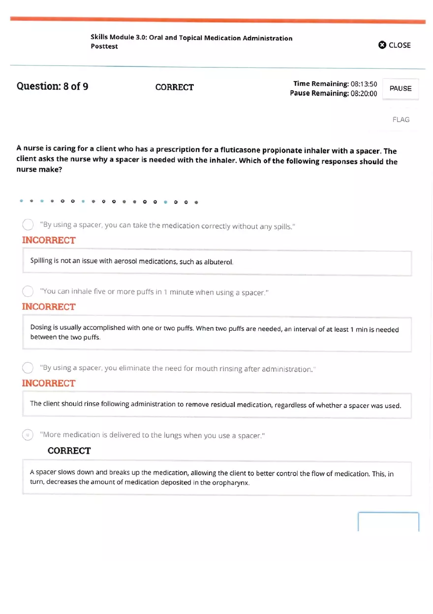 Oral and Topical Medication Quiz - Page 8