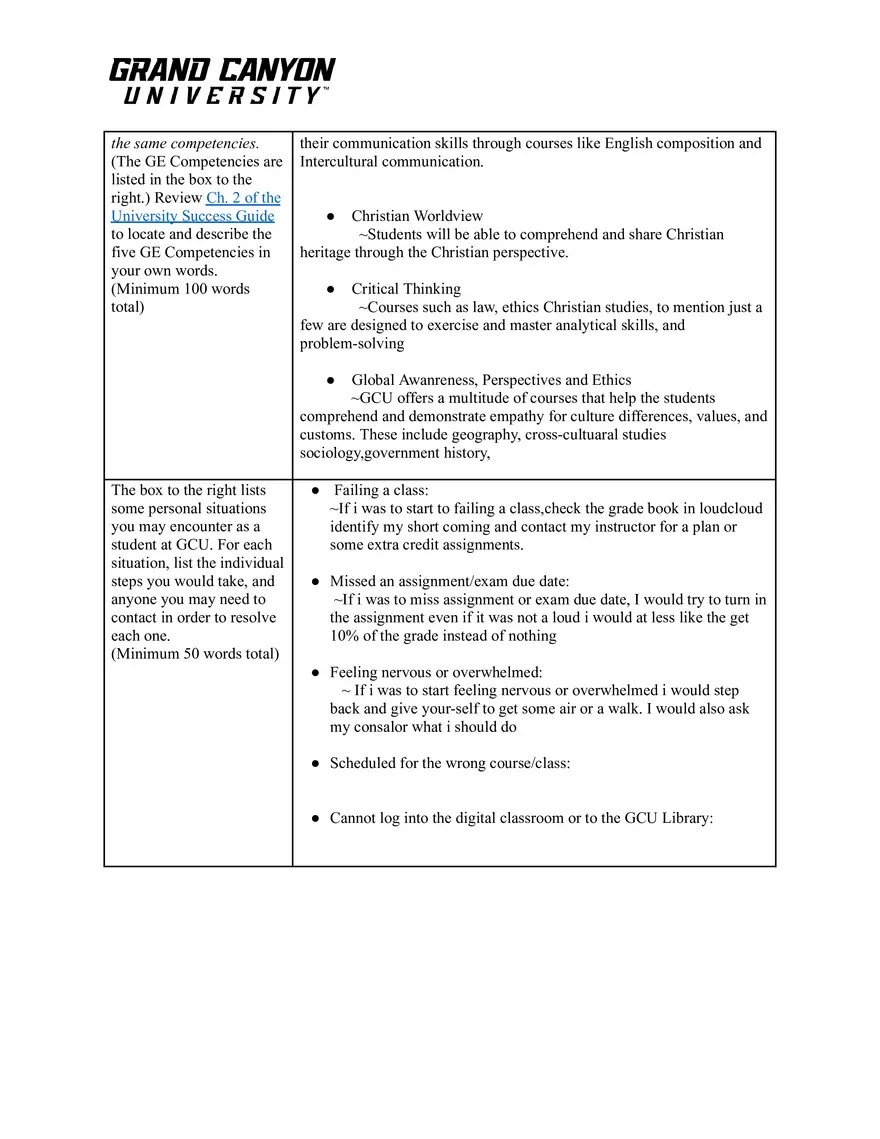 Topic 3 Managing Your GCU Experience - Page 3