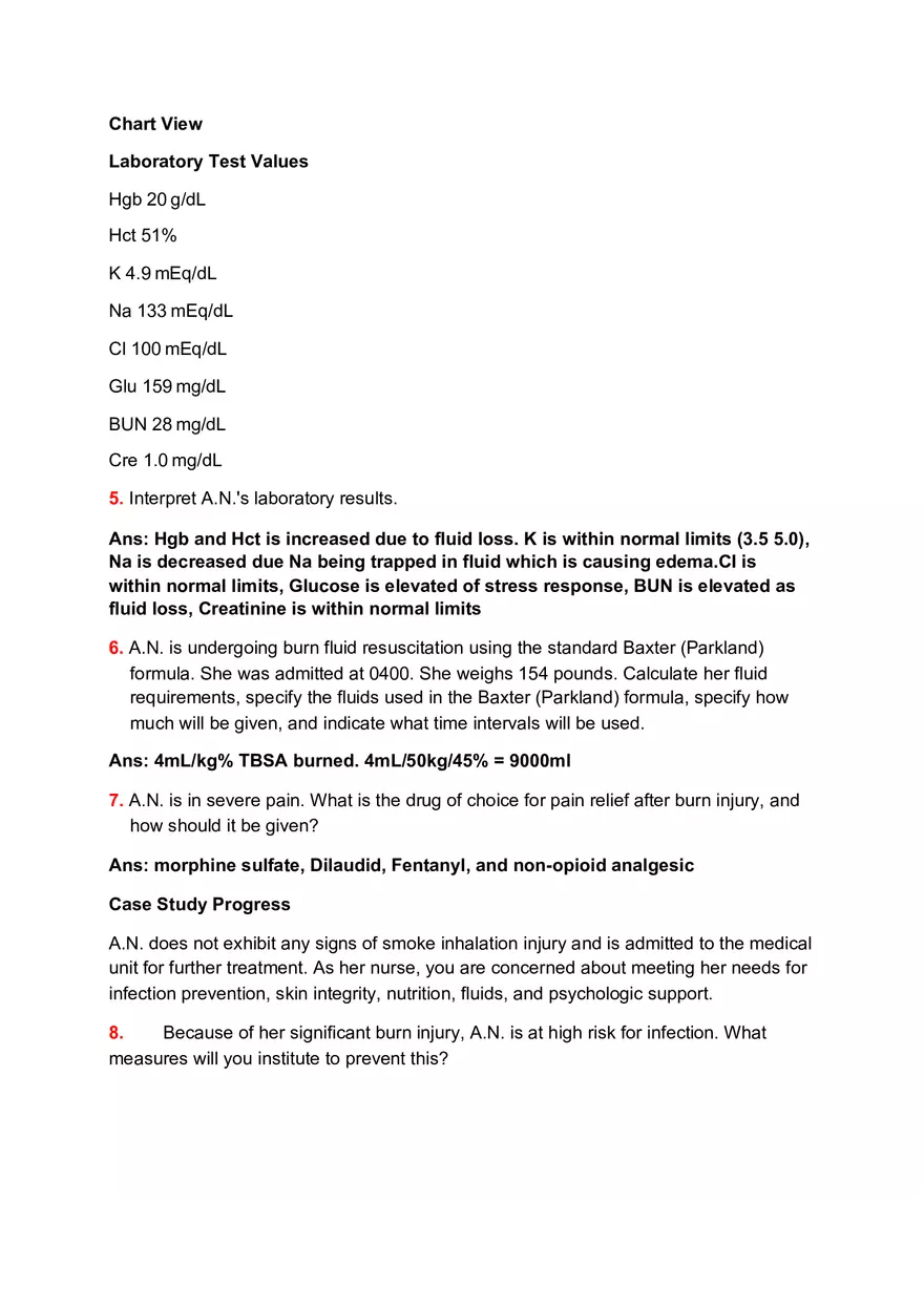 Acute Burn Injury Scenario - Page 2