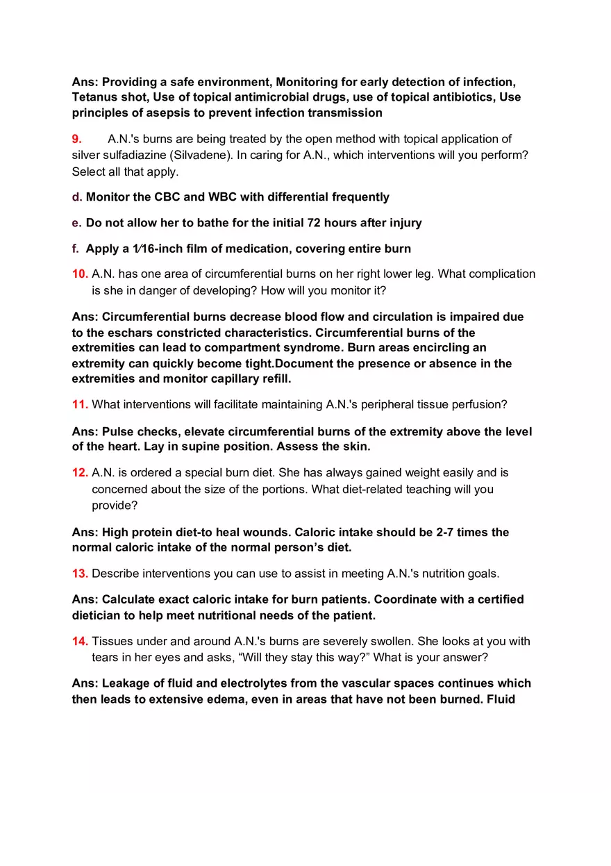 Acute Burn Injury Scenario - Page 3
