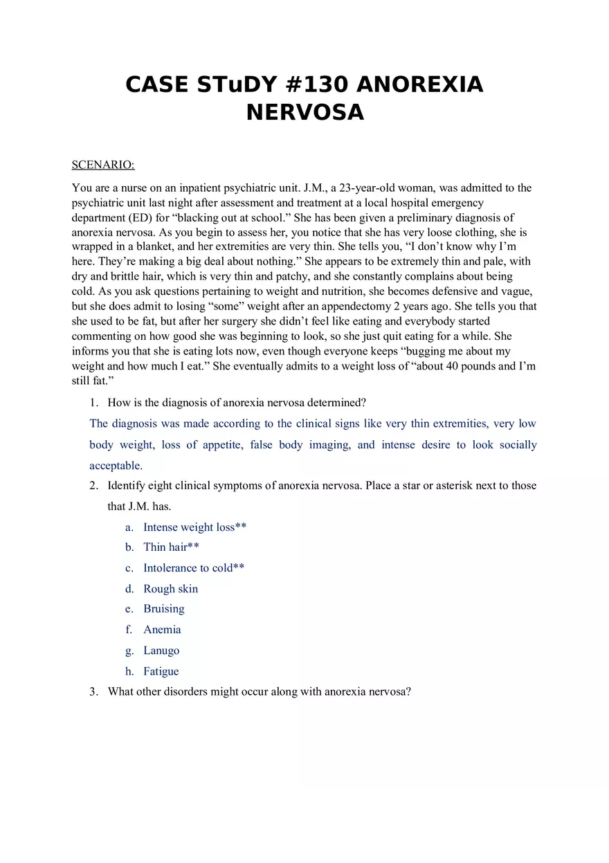 Anorexia Nervosa Sase Study - Page 1