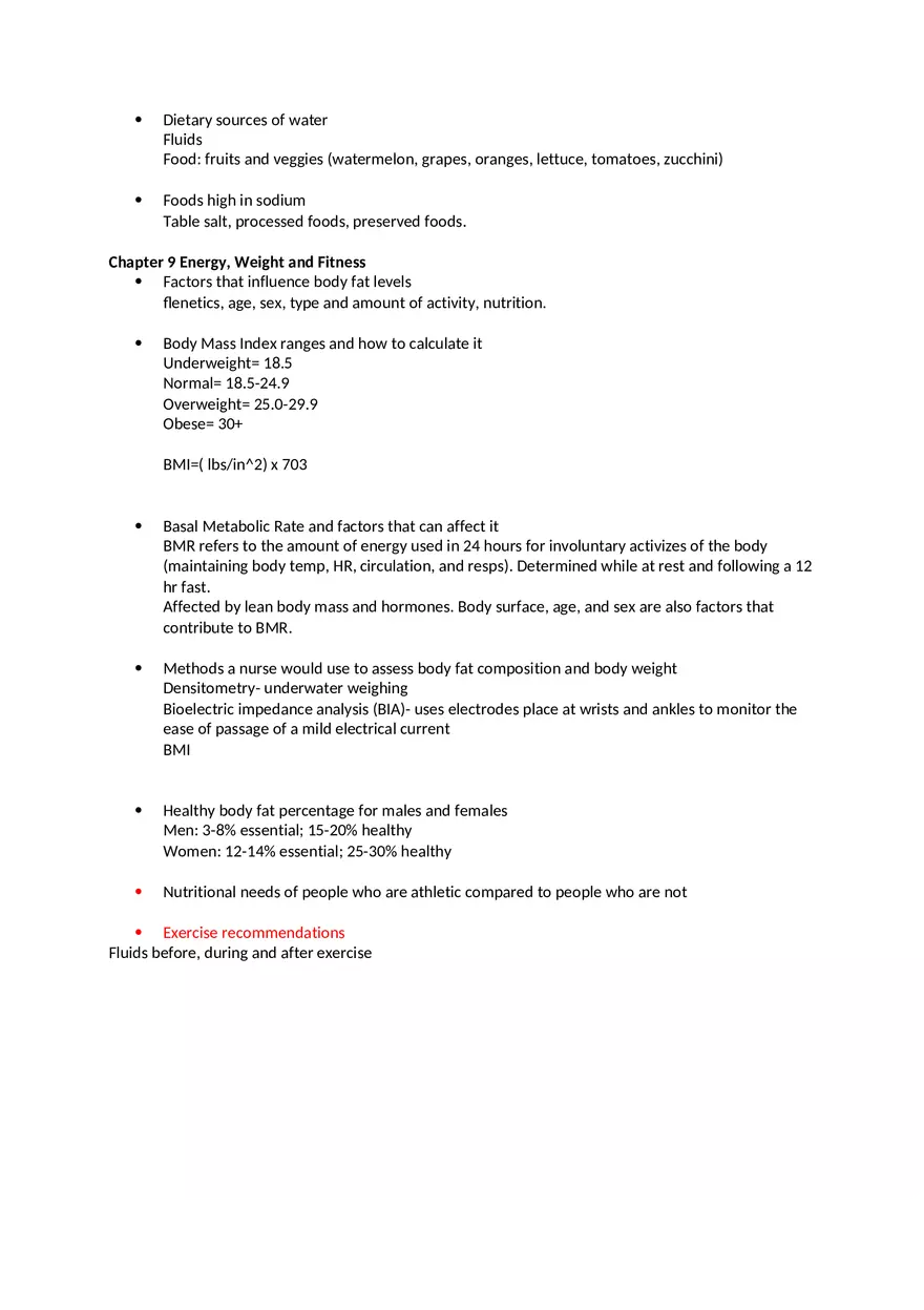 Nursing Exam 1 Study Guide - Page 8