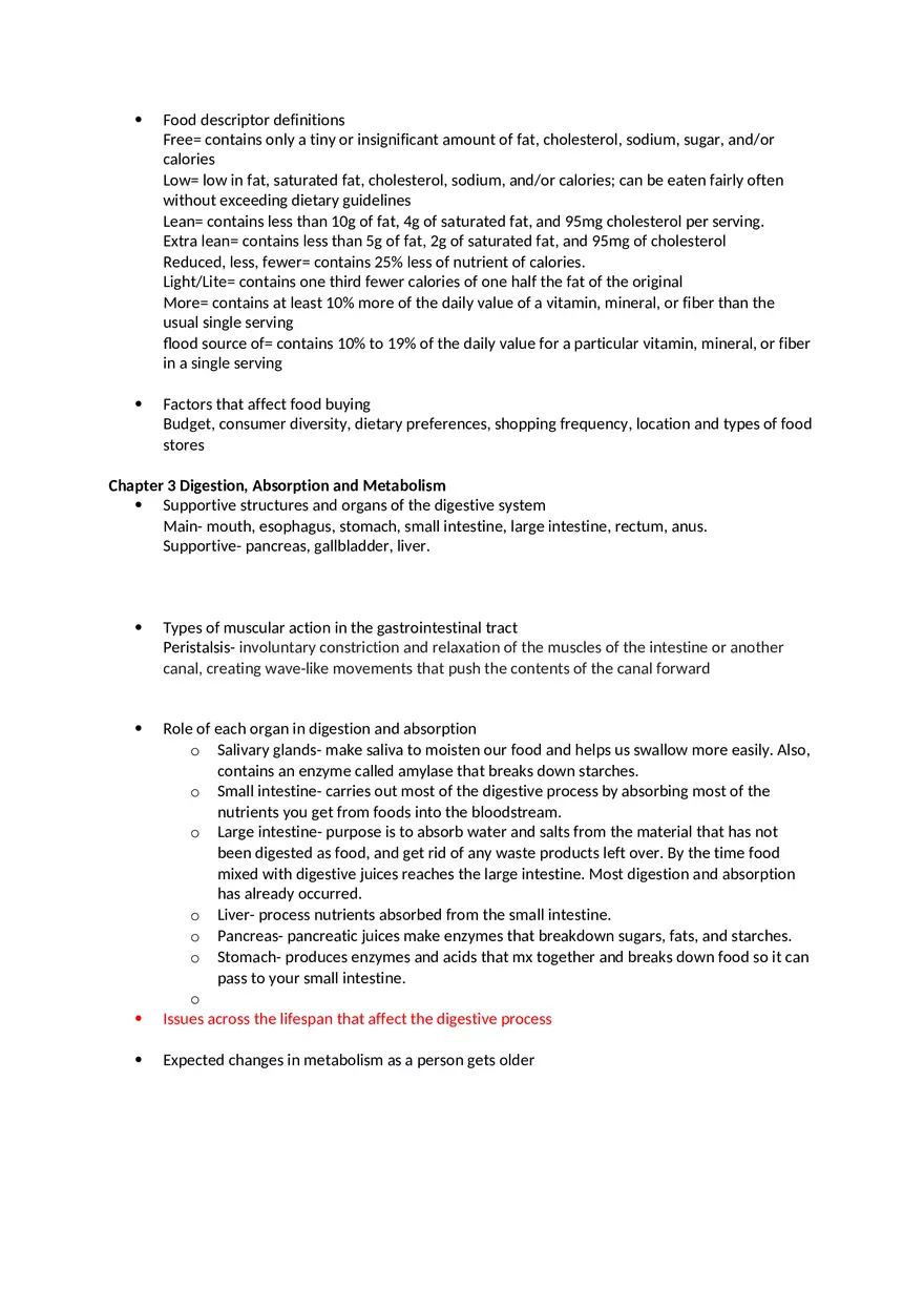 Nursing Exam 1 Study Guide - Page 4