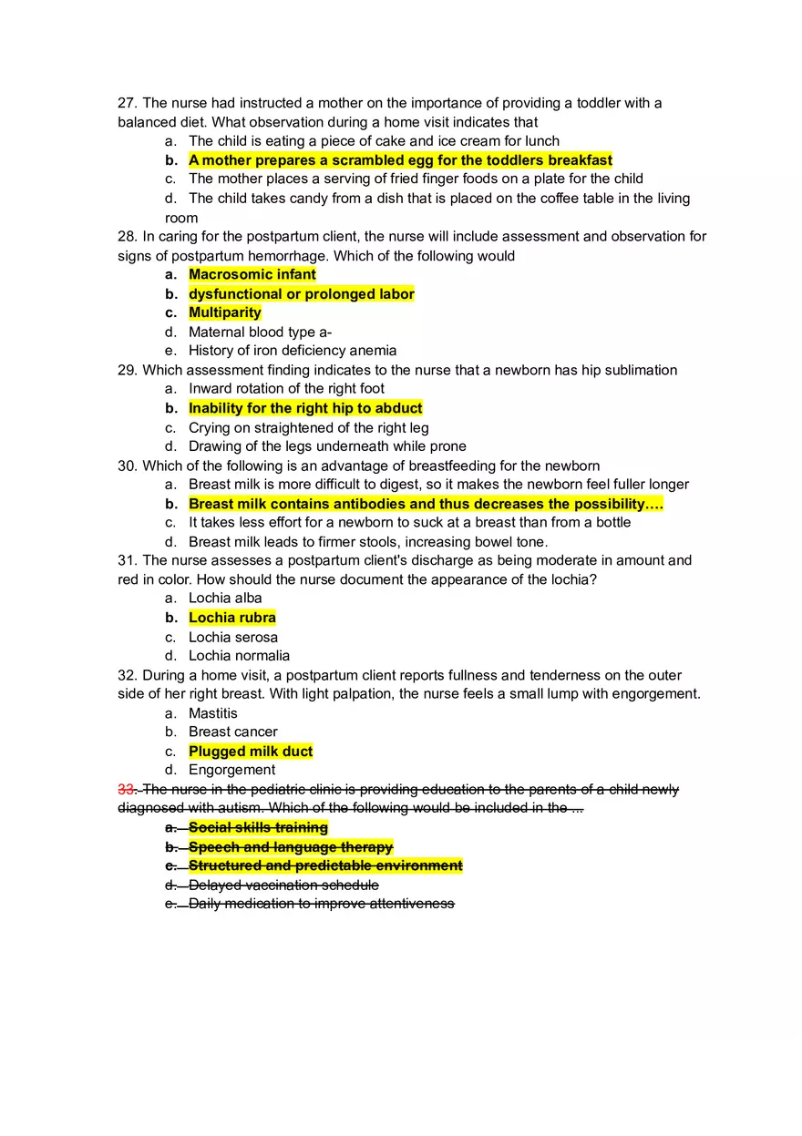 Maternal Child Exam 2 - Page 7