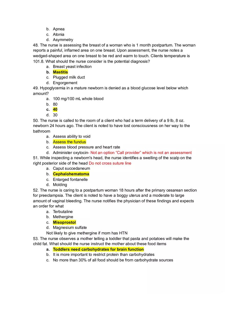 Maternal Child Exam 2 - Page 10