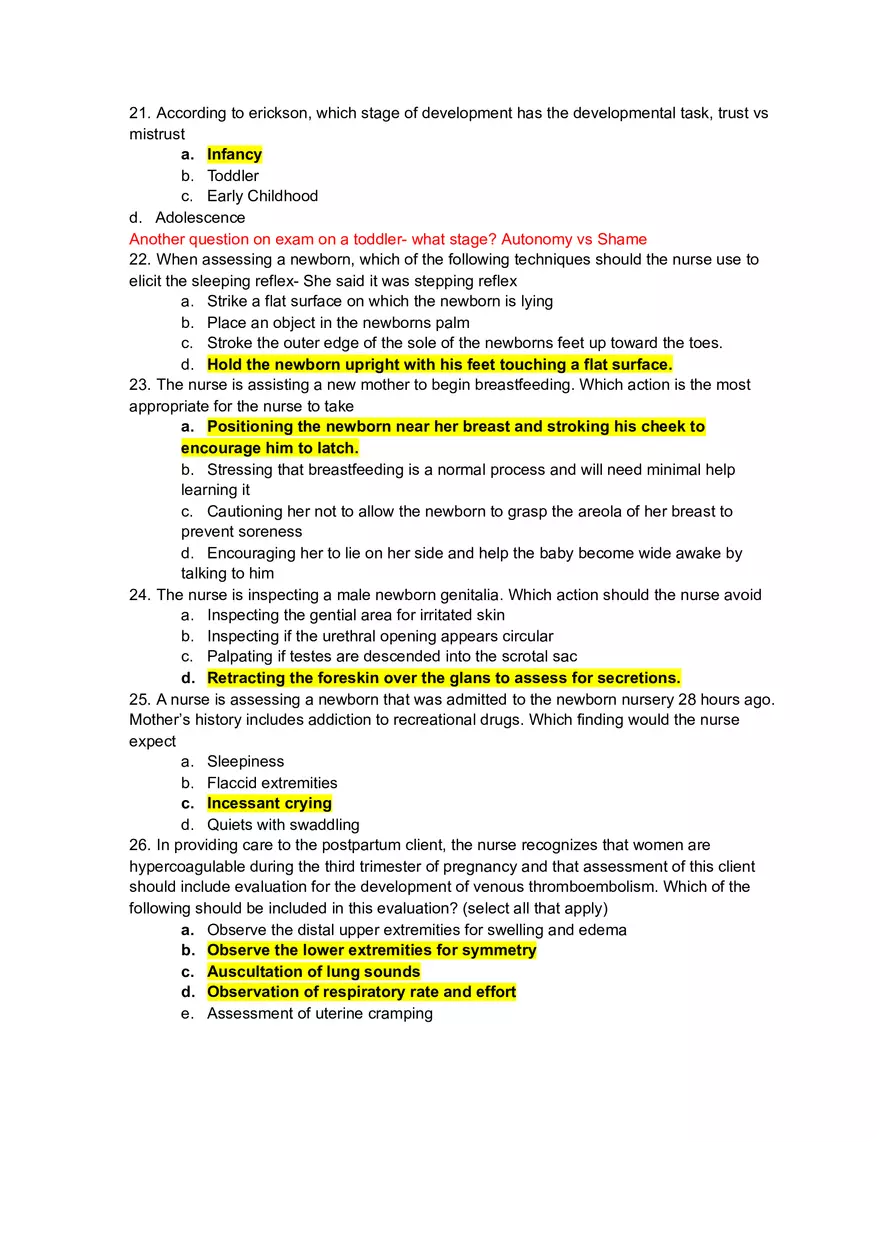 Maternal Child Exam 2 - Page 6