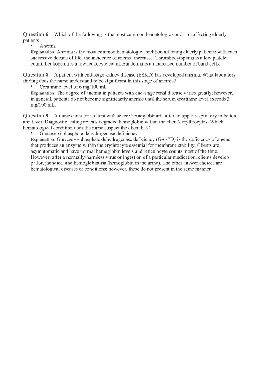 Hemo Function Questions 9 - Page 2
