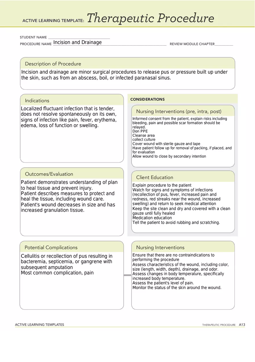 Incision and Drainage - Page 1