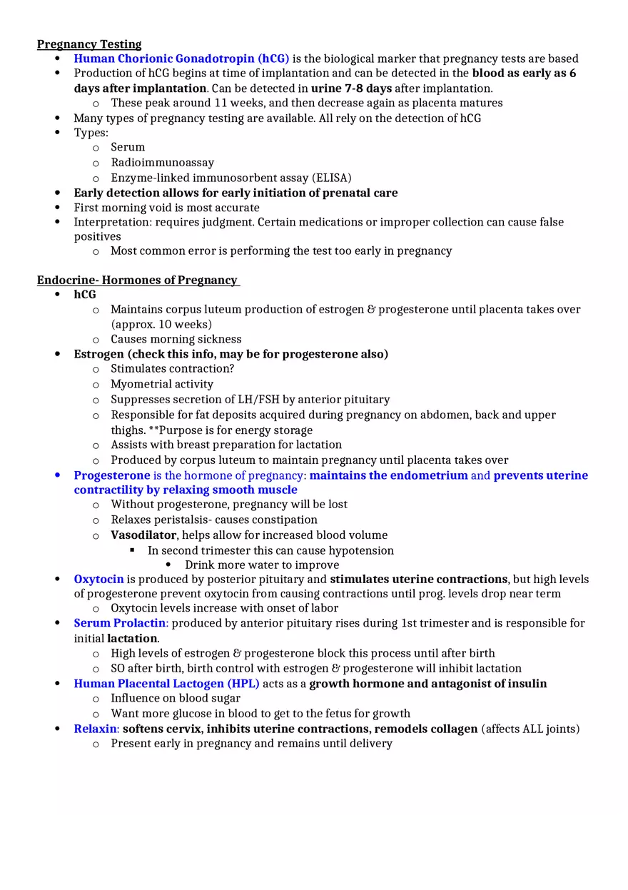 Antepartum Nursing (CH12) - Page 9