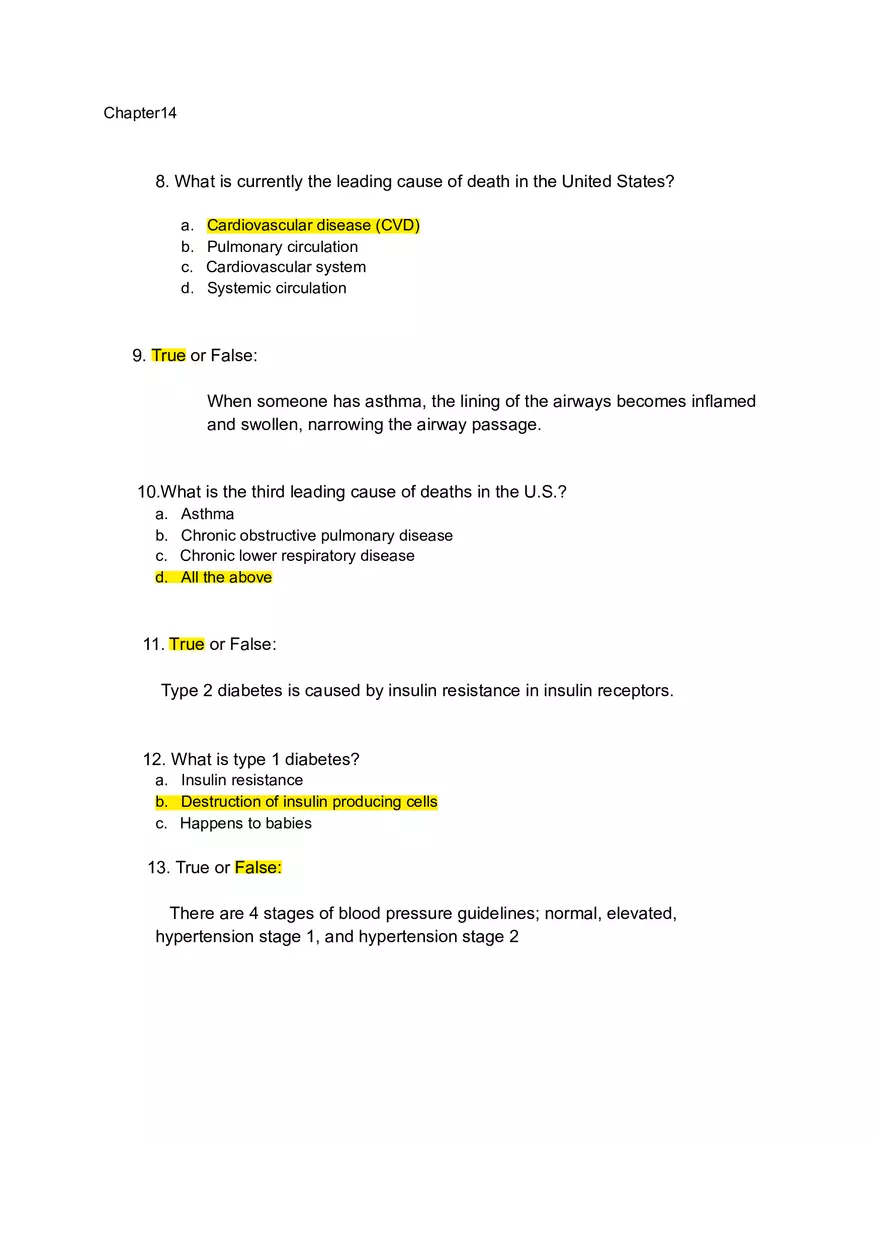 Chapter 14 Questions - Page 1