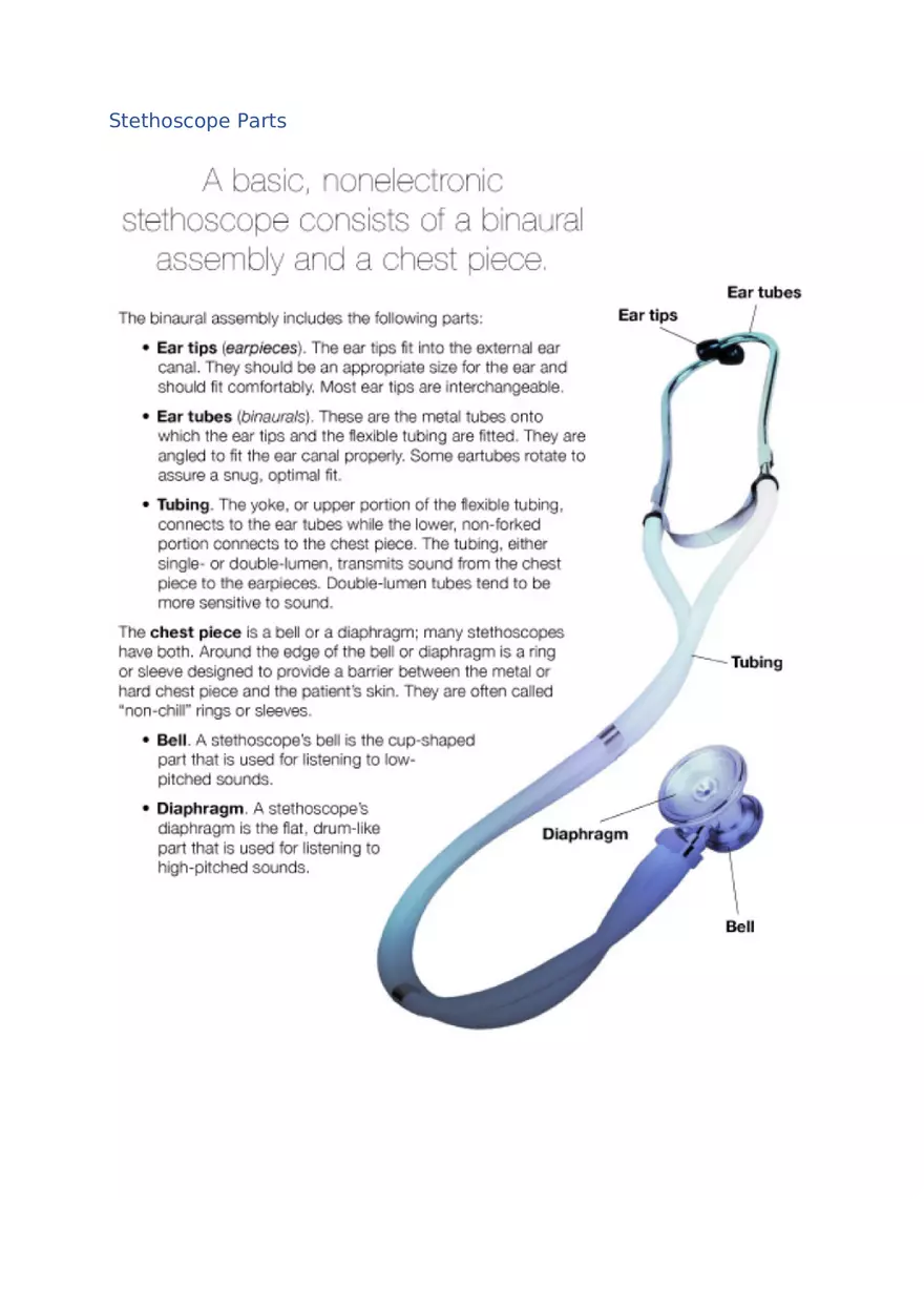 Stethoscope Parts - Page 1