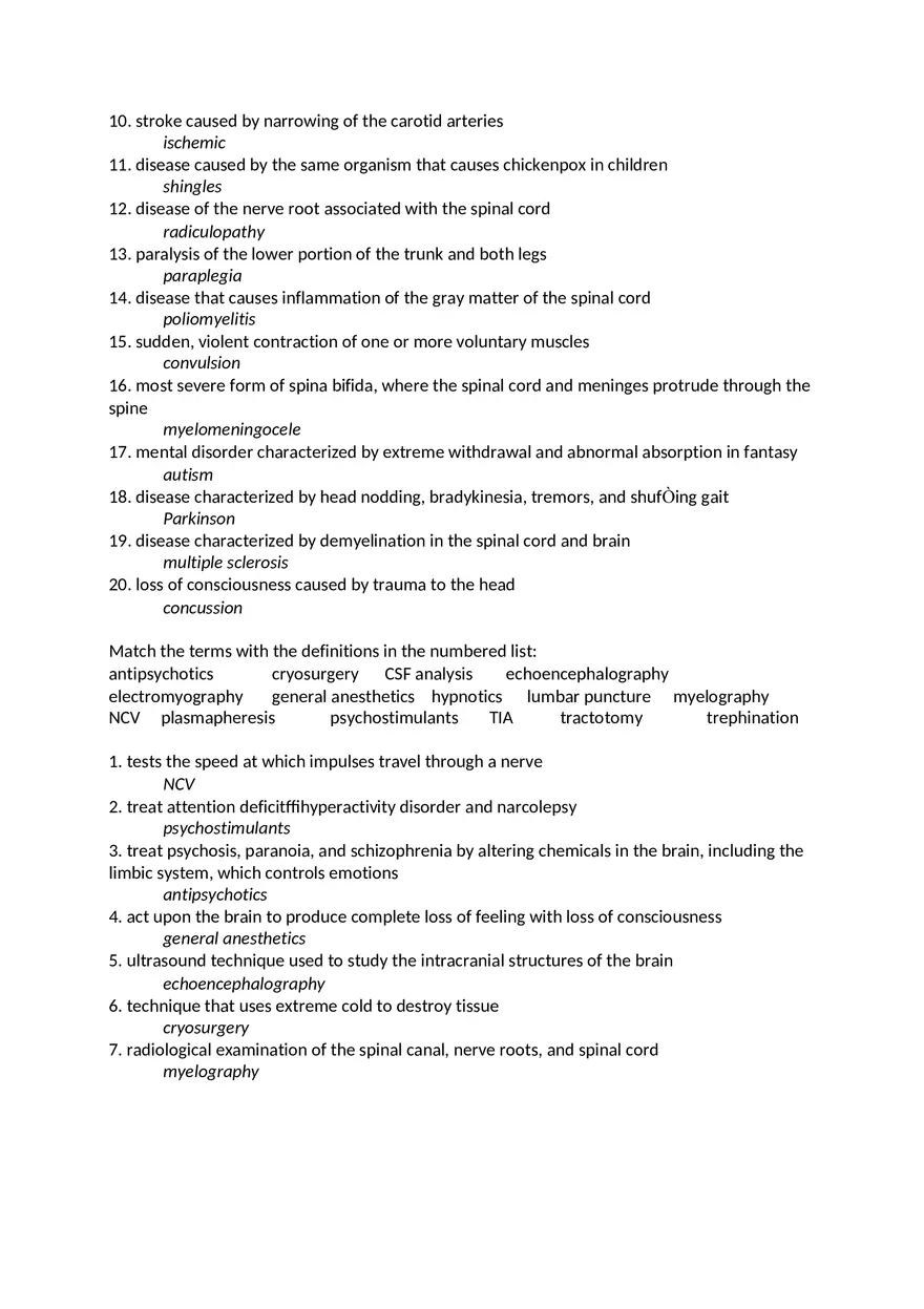 Medical Terminology Week 15 Assignment - Page 3