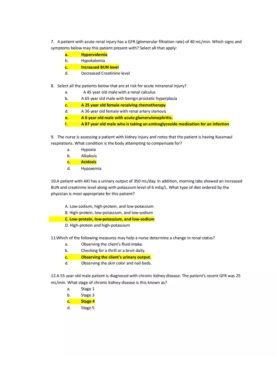 Med Surg Exam Renal Failure - Page 2