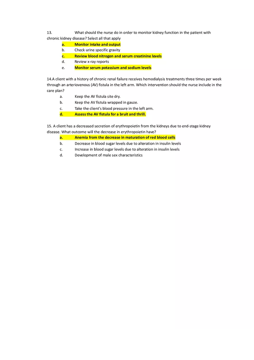 Med Surg Exam Renal Failure - Page 3