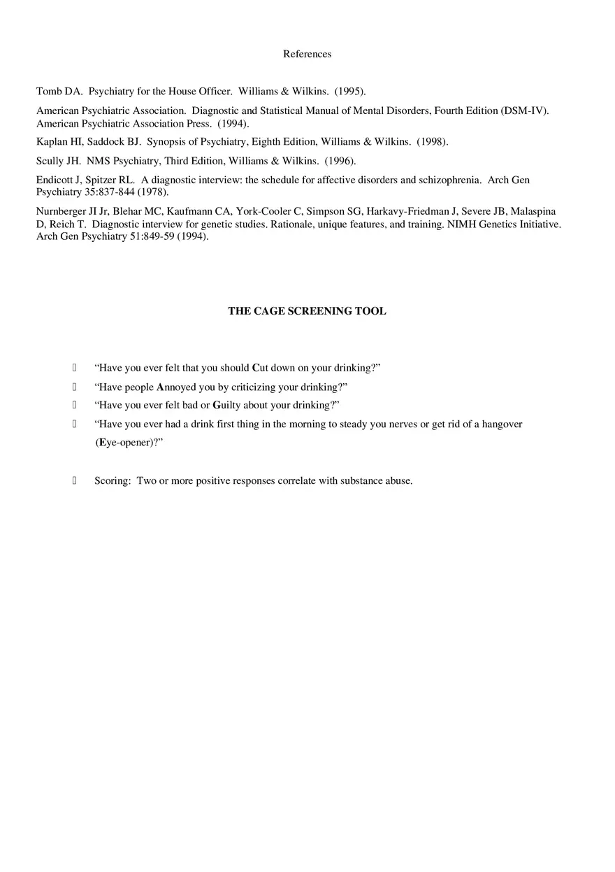 The Mental Status Examination - Page 6