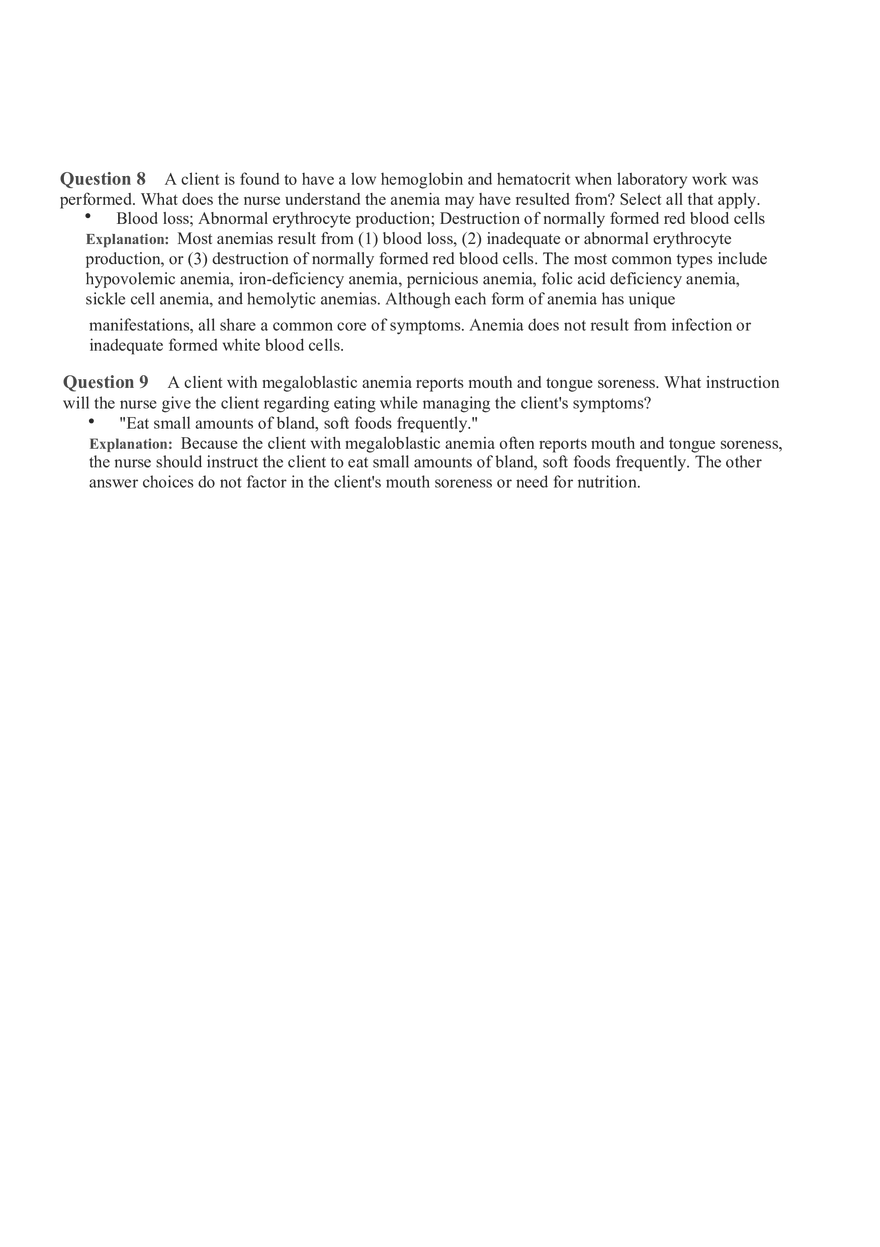 Hemo Function Questions 12 - Page 2