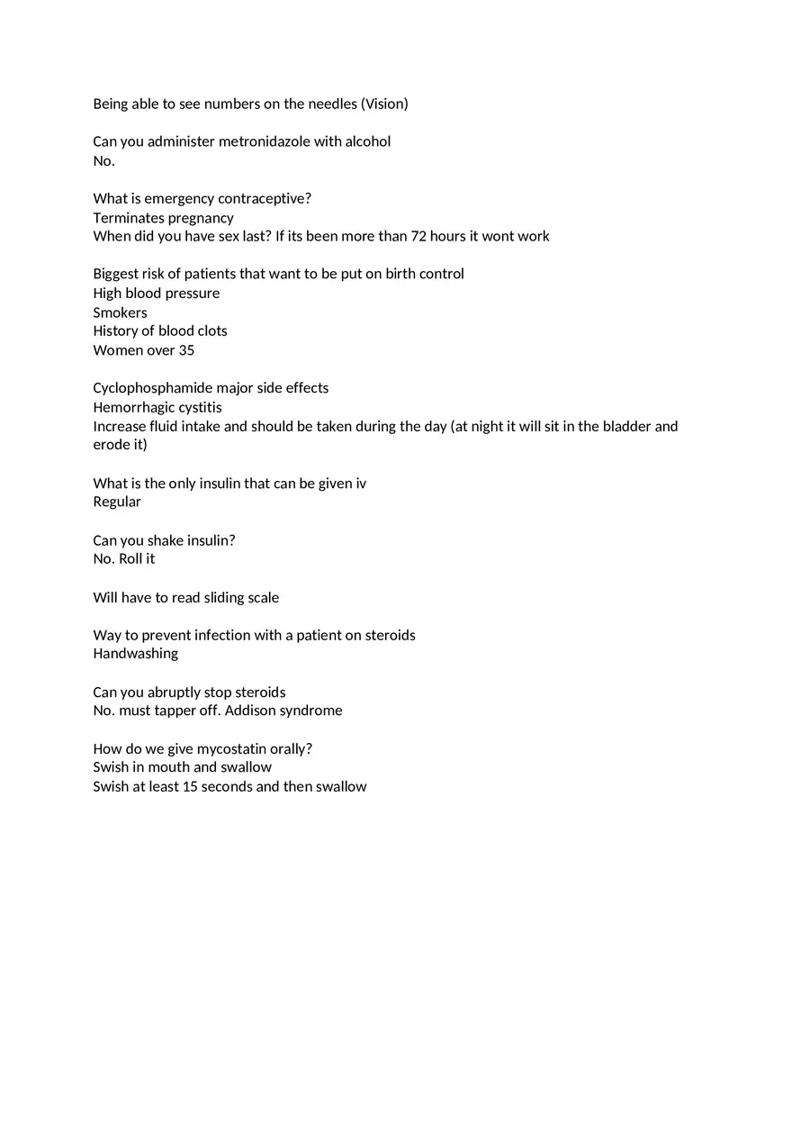 Pharmacology Exam 2 Answers - Page 4