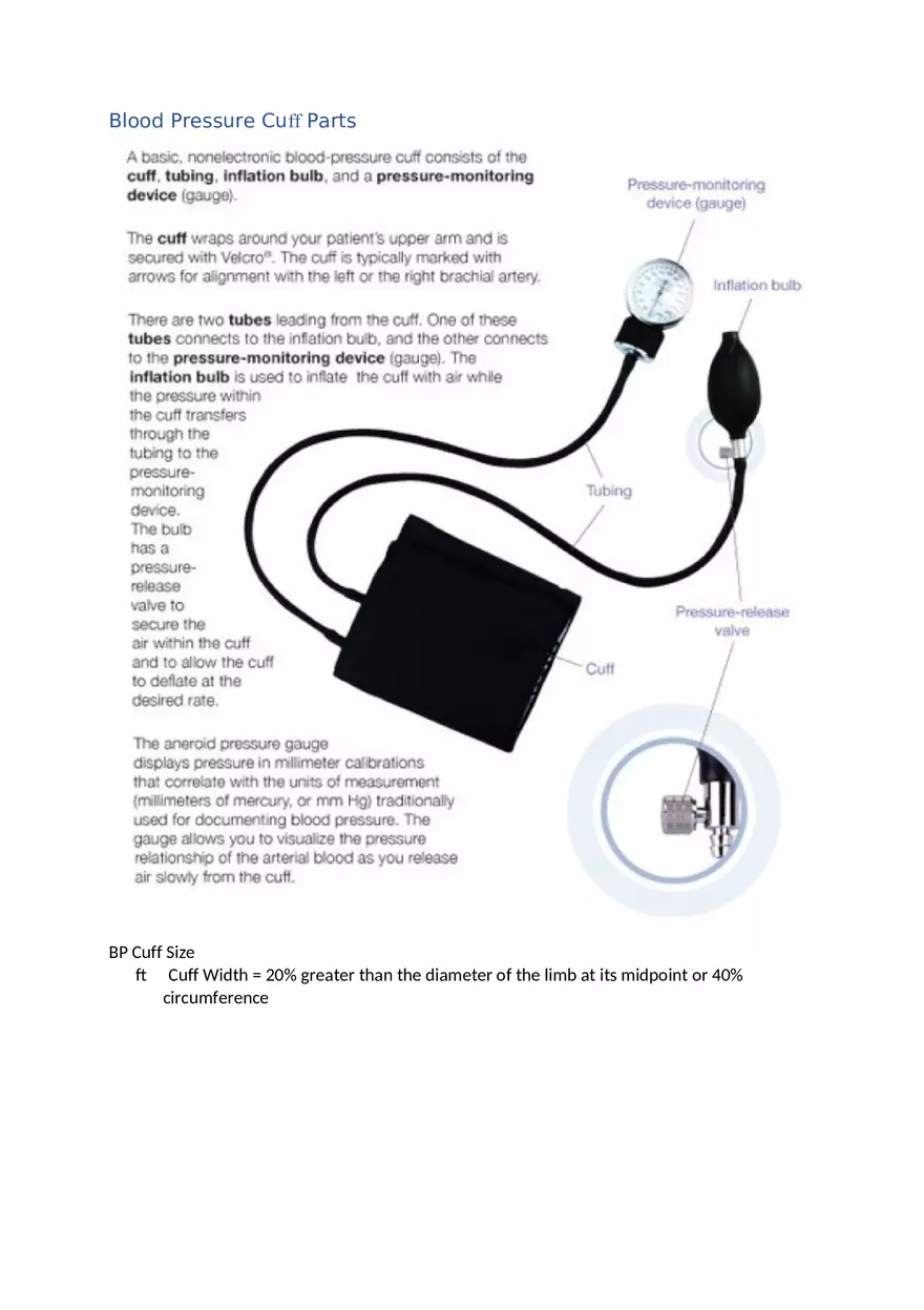 Blood Pressure Cuff Parts - Page 1