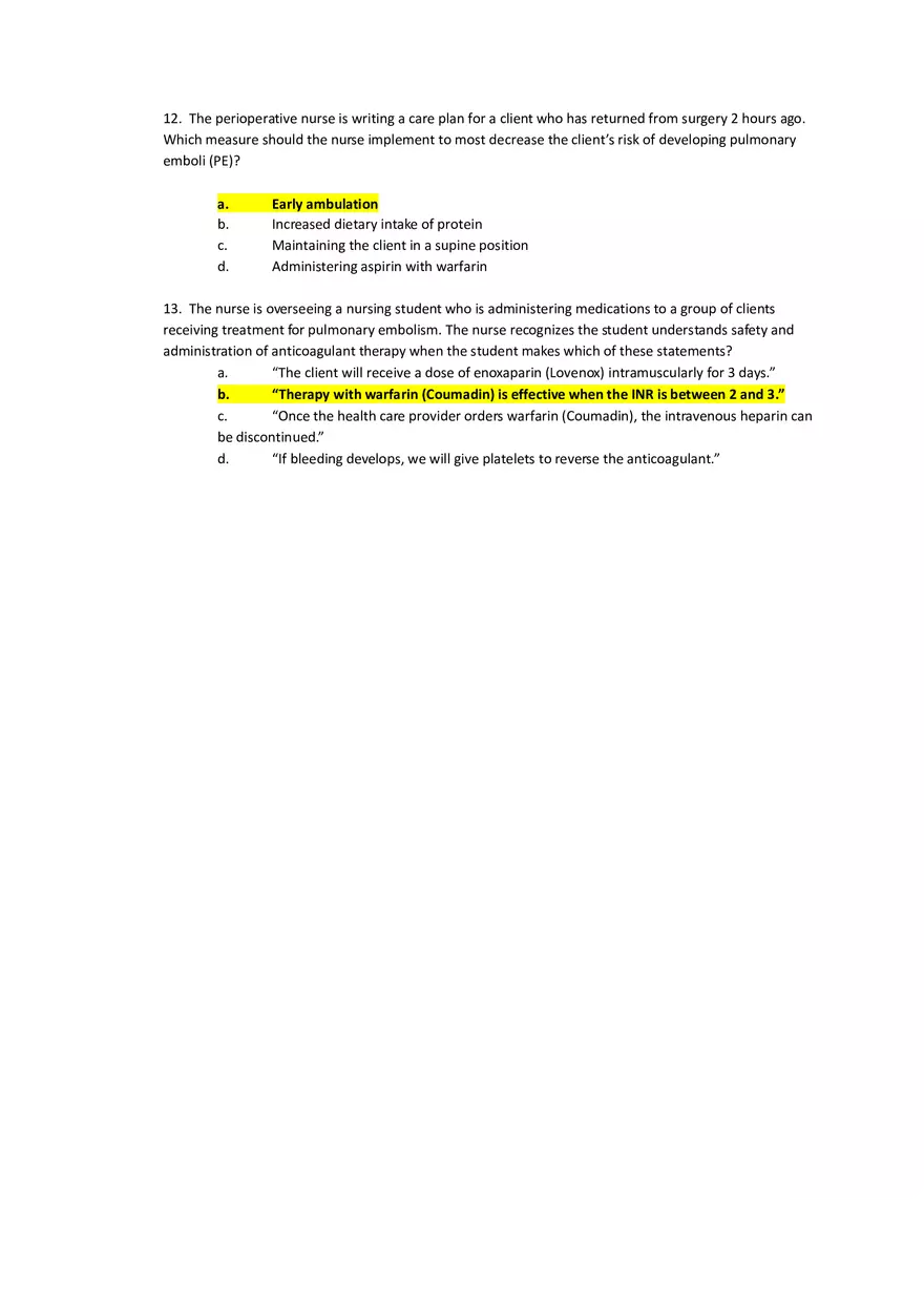 Med Surg Exam Pulmonary Embolism - Page 3
