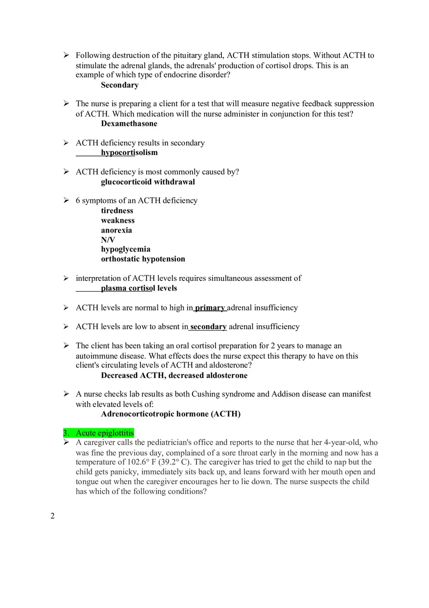 Pathophysiology Final Exam Study Guide - Page 2