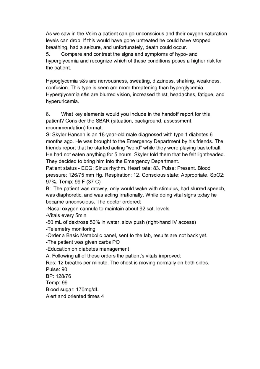 Debriefing Guide for Medical Scenario 5 Skyler Hansen - Page 2
