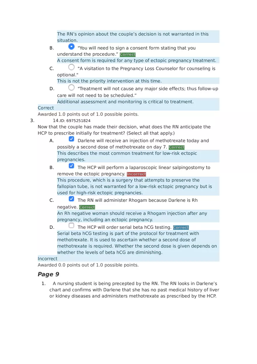 Ectopic Pregnancy HESI Case Study - Page 3
