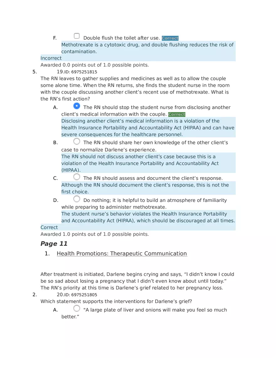 Ectopic Pregnancy HESI Case Study - Page 6