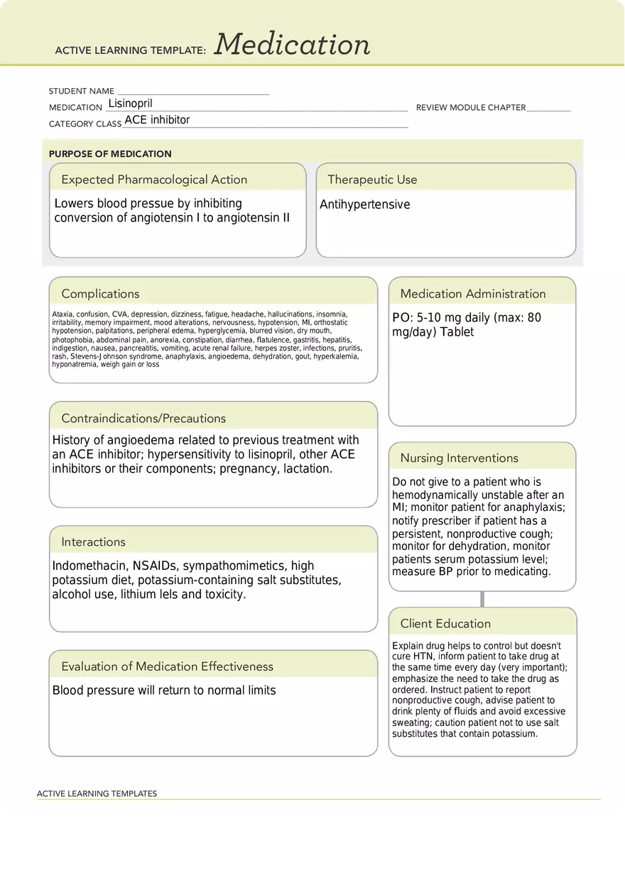 Lisinopril - Page 1