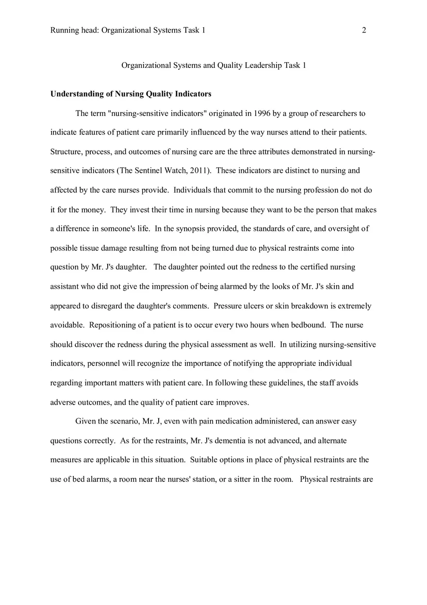 Organizational Systems and Quality Leadership - Page 2