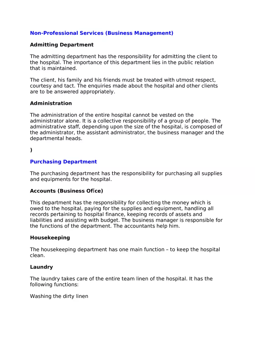 Hospital Departments List - Page 10