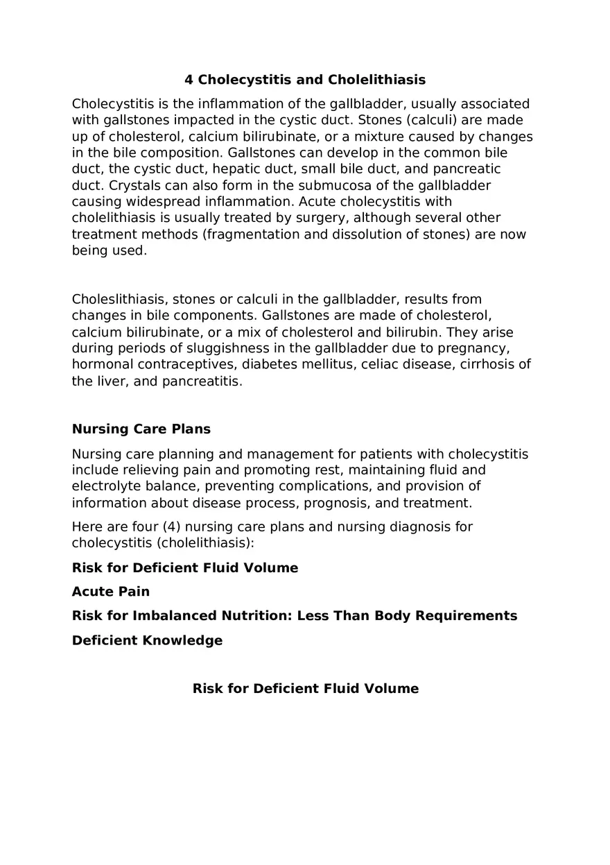 4 Cholecystitis and Cholelithiasis - Page 1
