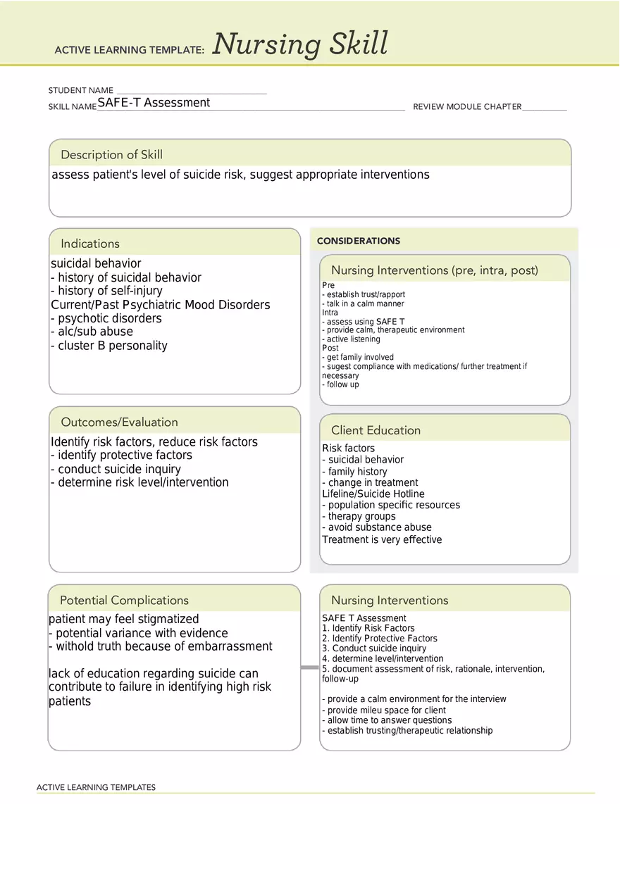SAFE-T Assessment - Page 1