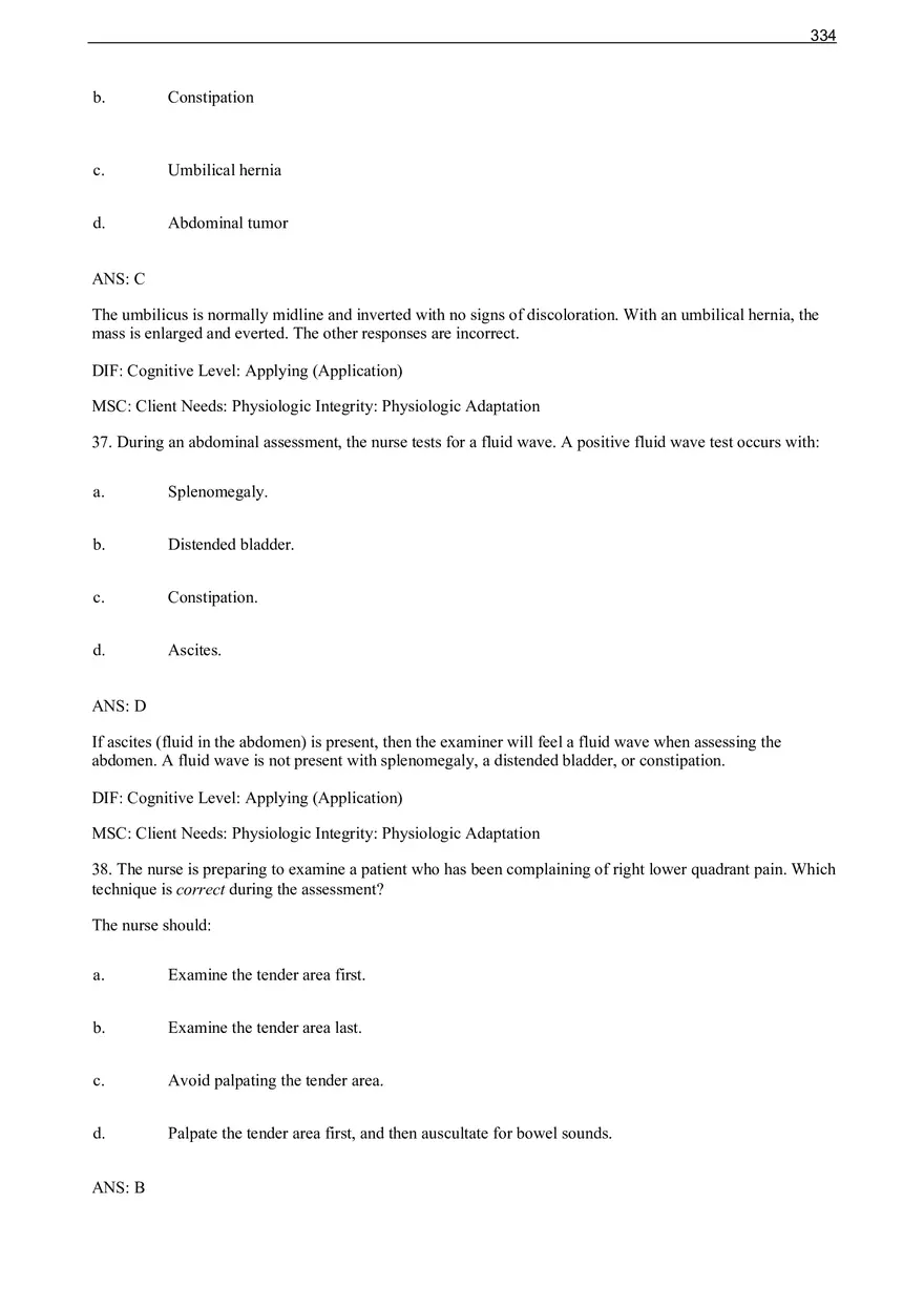 Chapter 22 Abdomen Multiple Choice - Page 7