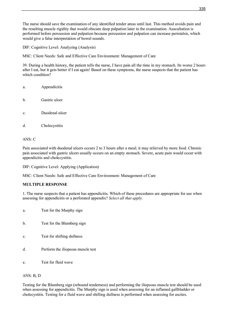 Chapter 22 Abdomen Multiple Choice - Page 8