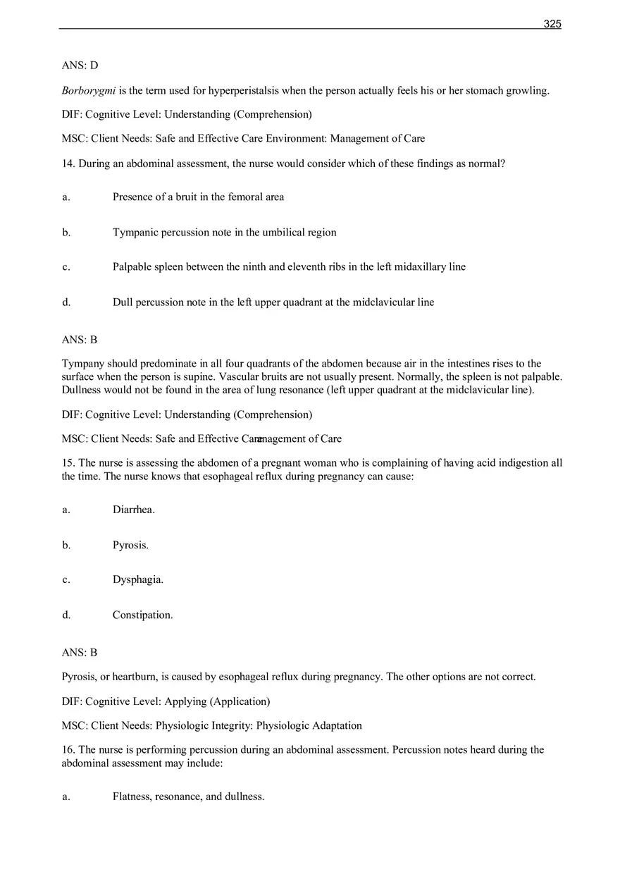 Chapter 22 Abdomen Multiple Choice - Page 13