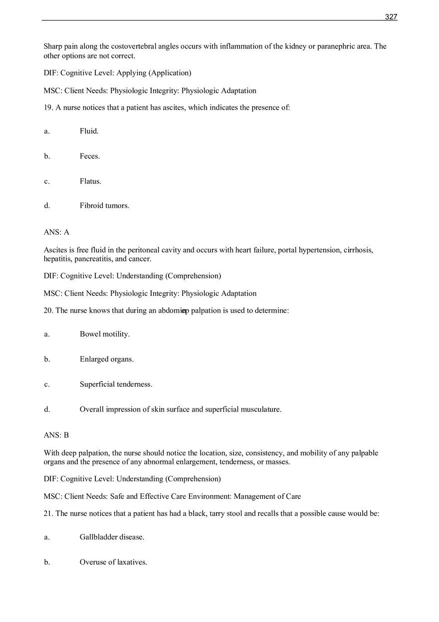 Chapter 22 Abdomen Multiple Choice - Page 15