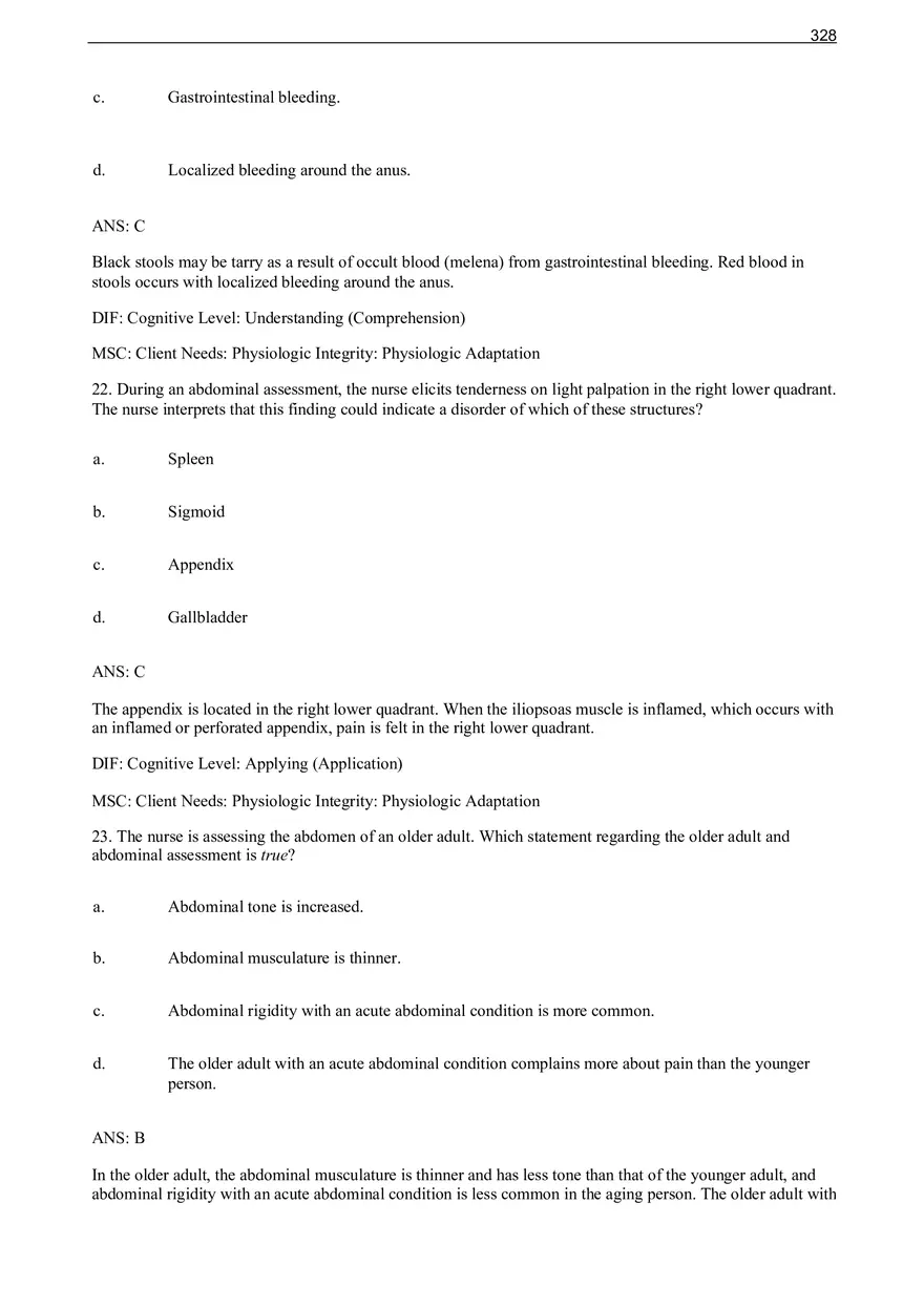 Chapter 22 Abdomen Multiple Choice - Page 16
