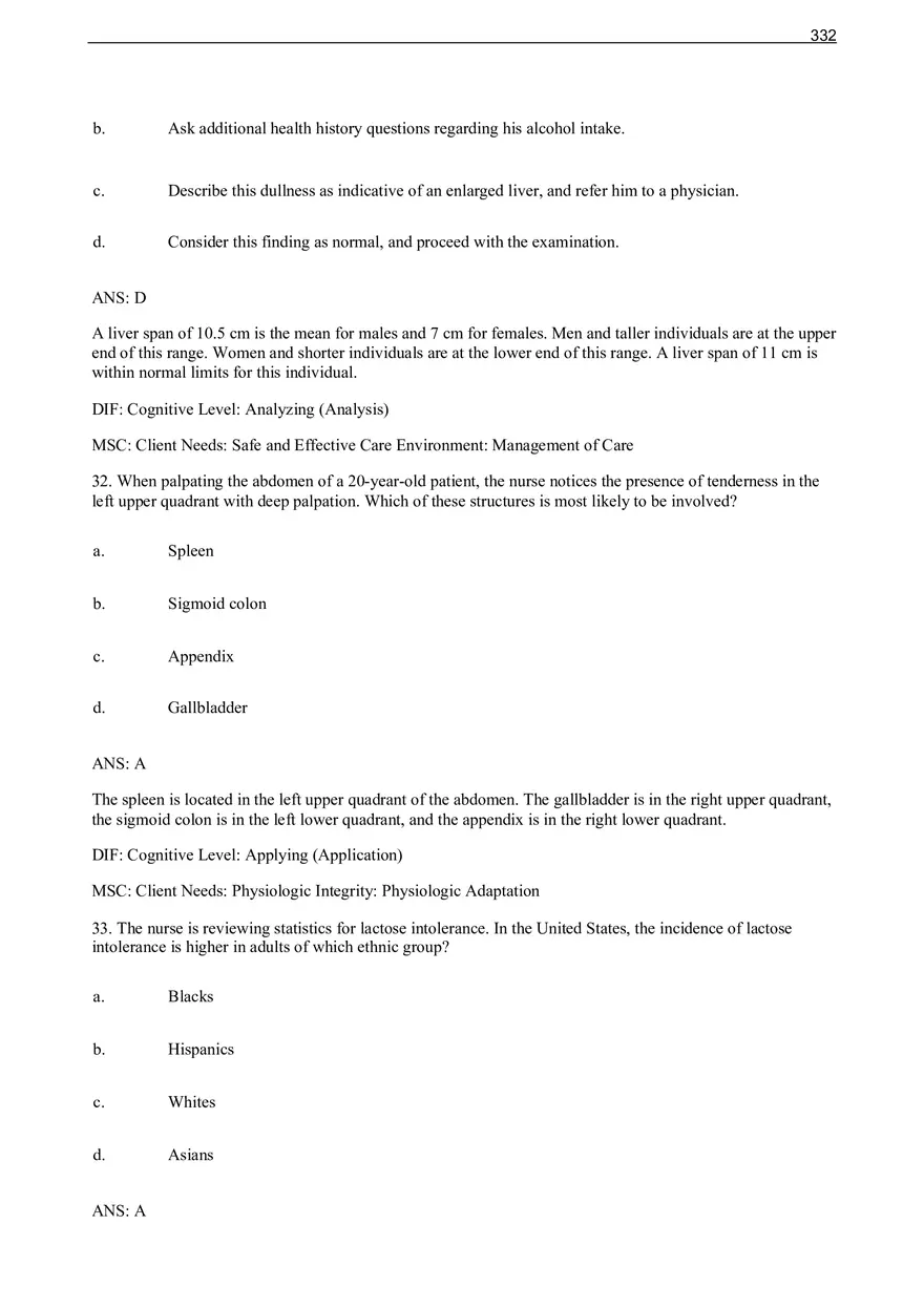 Chapter 22 Abdomen Multiple Choice - Page 5
