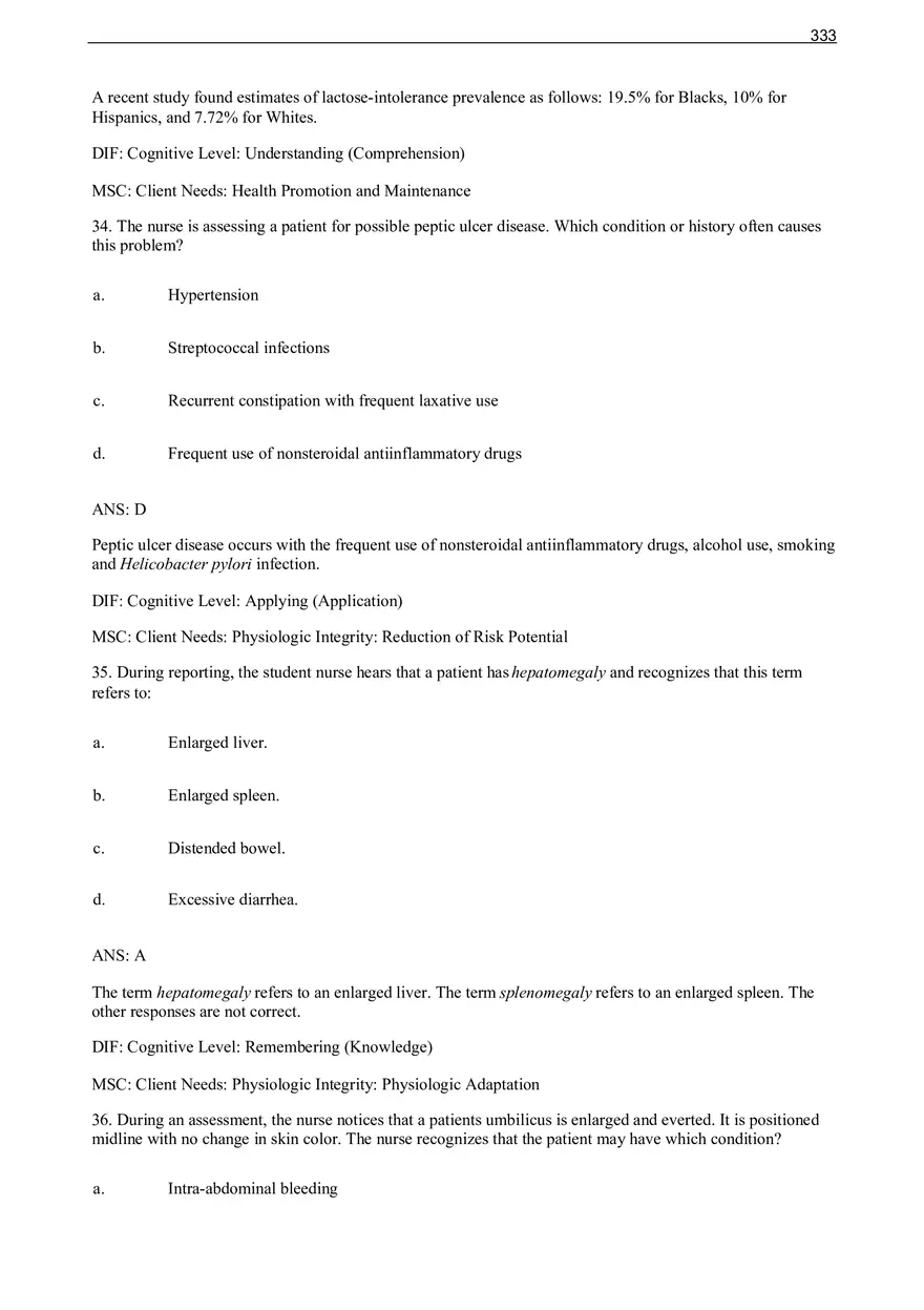 Chapter 22 Abdomen Multiple Choice - Page 6