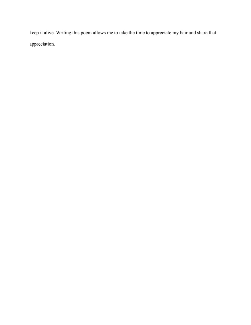 Poem Title: Ode to my Hair - Page 3