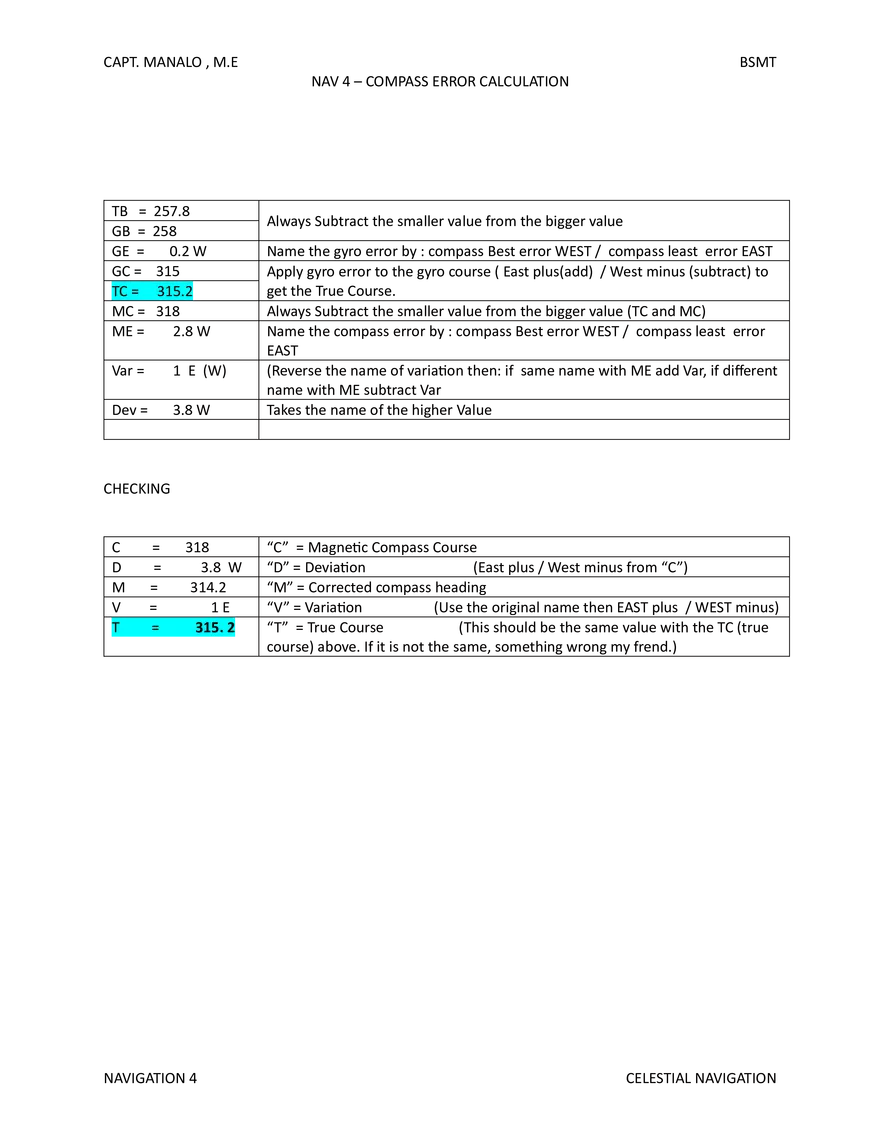 Nav 4 – Compass Error Calculation - Page 2