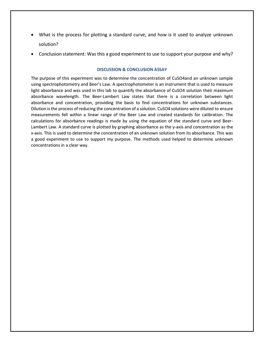 Lab 6 -Determination of the Dye Concentration in a Powerade Drink - Page 7