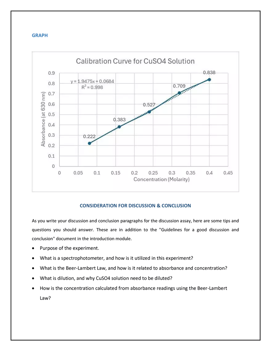 Lab 6 -Determination of the Dye Concentration in a Powerade Drink - Page 6