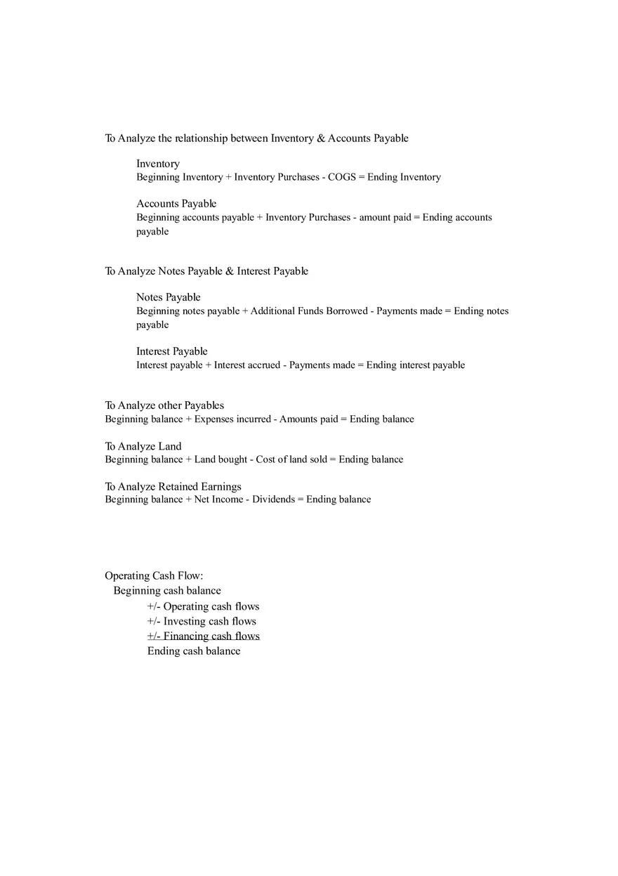 Accounting Formula Sheet Final Exam - Page 2