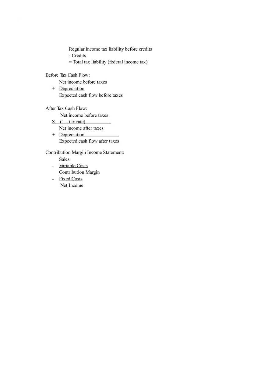 Accounting Formula Sheet Final Exam - Page 4