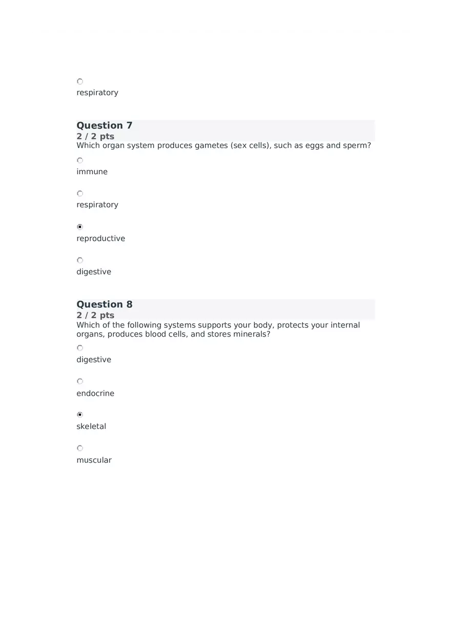 Cell Membrane to Cardiovascular System Quiz Part 2 - Page 8