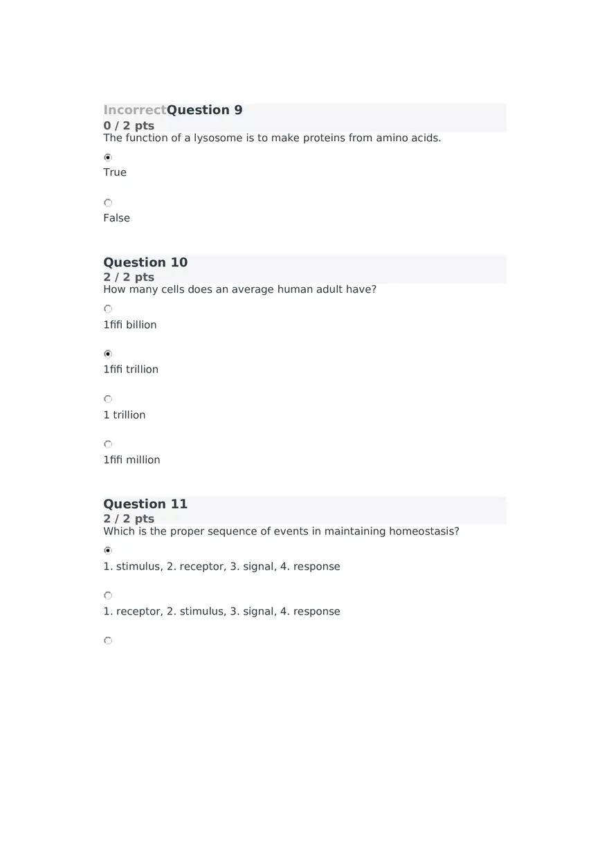 Cell Membrane to Cardiovascular System Quiz Part 2 - Page 9