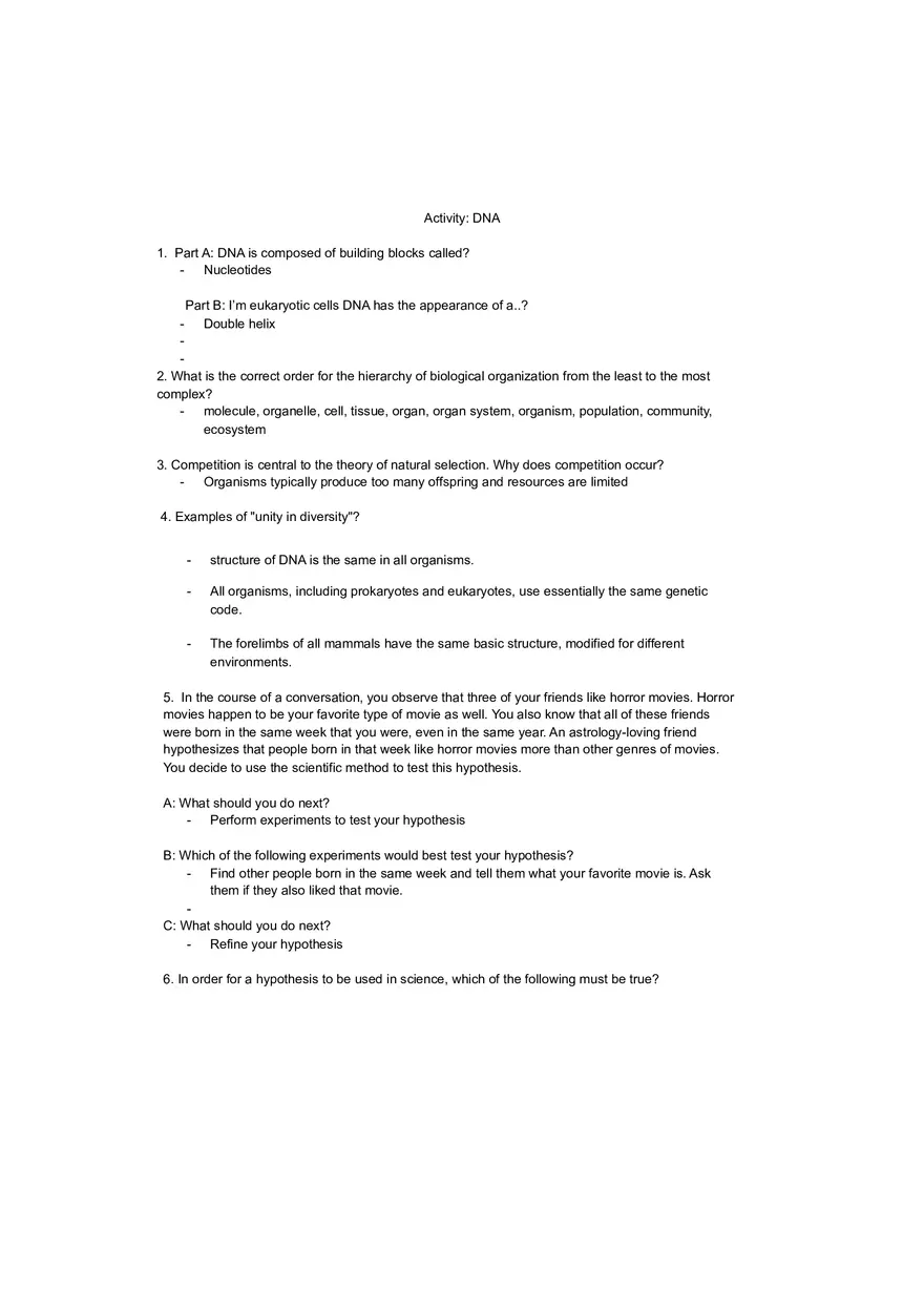 Mastering Biology - DNA - Page 1