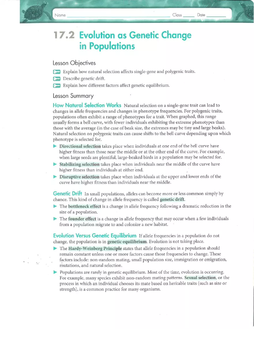 Genes and Variation Chapter 17 Study Guide - Page 10