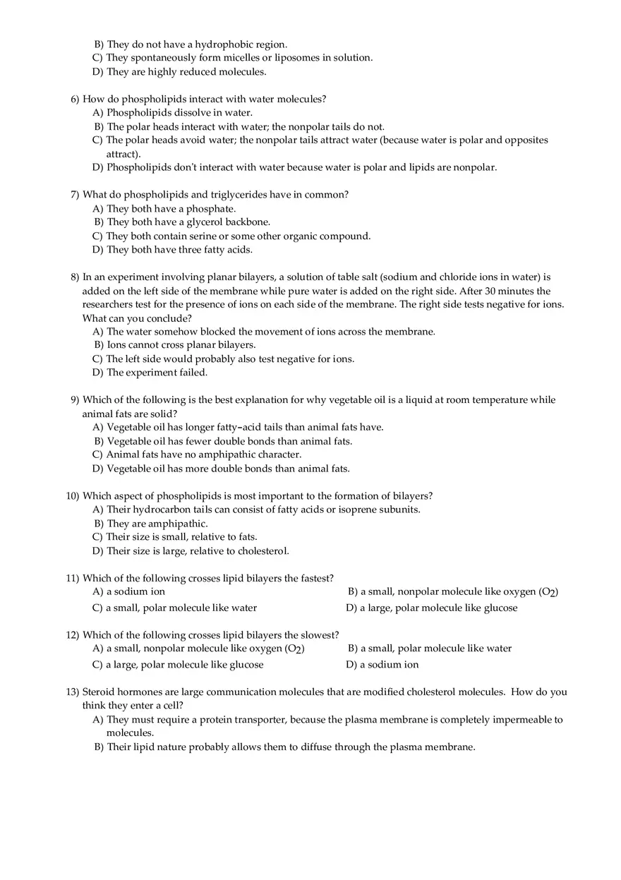 Chapter 06 Lipids Membranes First Cells - Page 3